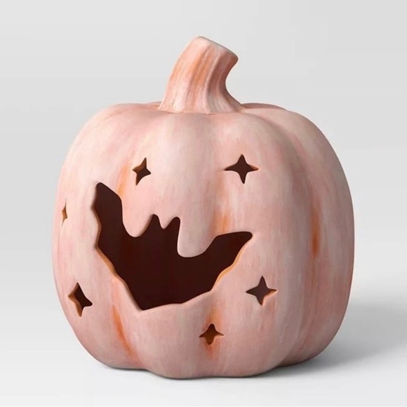 Hyde & Eek Terracotta Bat Pumpkin Halloween Party Decoration Target - Picture 2 of 4
